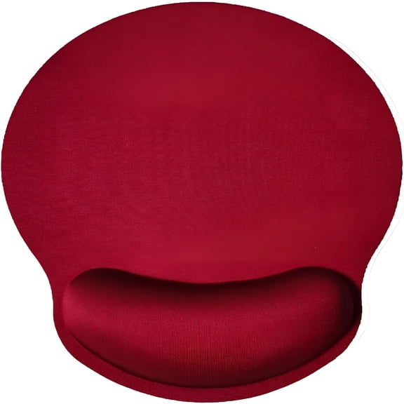 GJX 2026 New Mouse Pad with Wrist Support,Ergonomic Mouse Pad with Memory Foam Wrist Rest Cushion,Non-Slip Rubber Base Gaming Mice Pad for Home Office Computer Laptop,Red