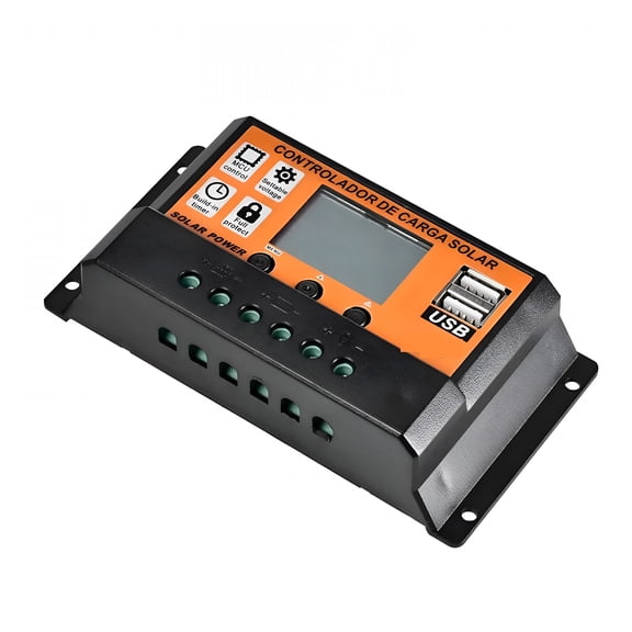 GJX 2026 New Mppt Solar Charge Controller with Dual Usb Port 10/20/30/40/50/60/70/80/90/100A Solar Controllers Solar Panel Battery Regulator, Widely Use for Solar, Rv, Boat, Off-Grid, Outdoor