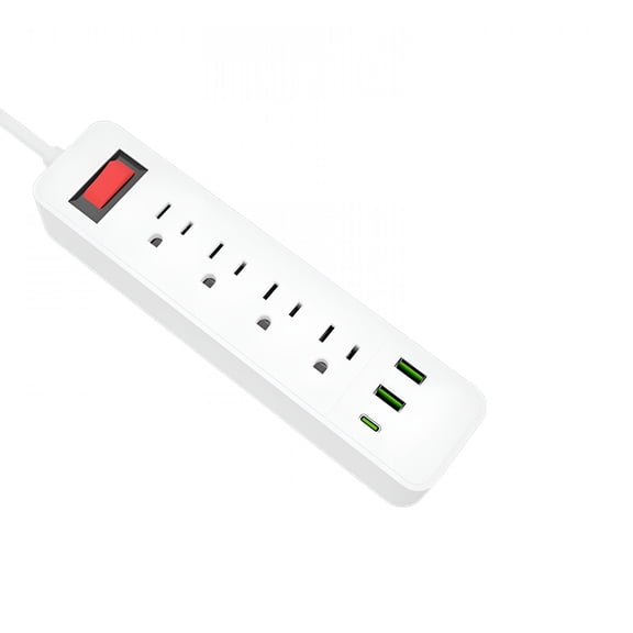 GJX 2026 New Multi Plug Power Strip with Long Extension Cord and Usb Outlets Features Safety Protection for Office and Dorm Room Convenient Electricity Access