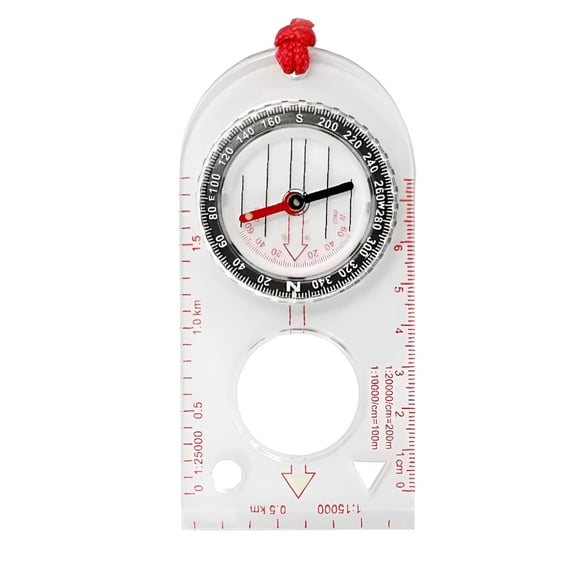 GJX 2026 New Multifunctional Compass with Luminous Arrow,Map Ruler,And Magnifier for Hiking, Camping, Navigation, Outdoor Activities, Orienteering, Travel, Map Reading