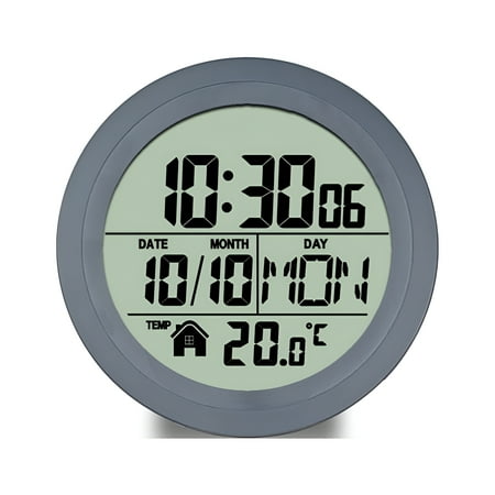 GJX 2026 New No Punching Suction Cup Clock Home Clock Waterproof Bathroom Washroom Clock Kitchen Clock Lcd Digital Display Clock Temperature Detector