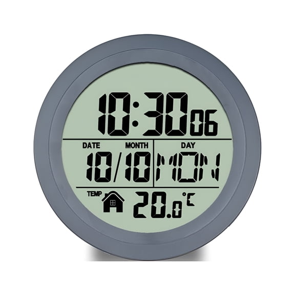 GJX 2026 New No Punching Suction Cup Clock Home Clock Waterproof Bathroom Washroom Clock Kitchen Clock Lcd Digital Display Clock Temperature Detector