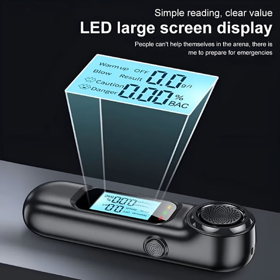 GJX 2026 New Non-Contact Breathalyzer Alcohol Tester Digital Lcd Screen Breath Tester for Alcohol Level Monitoring, Personal Safety, Driving Check, Health Tracking