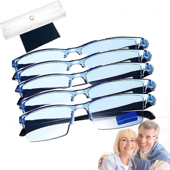 GJX 2026 New Optics Glasses,Clear Automatic Zoom Reading Eyeglasses,Smart Look Far and Near Glasses for Reading,Office,Phone Use,Travel,Home,Driving