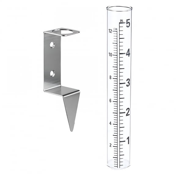 GJX 2026 New Outdoor Rain Gauge Easy to Read Removable 5Inch Capacity Decorative Rain Measure for Garden,Yard,Lawn,Weather Monitoring,Rain Measurement,Outdoor Use