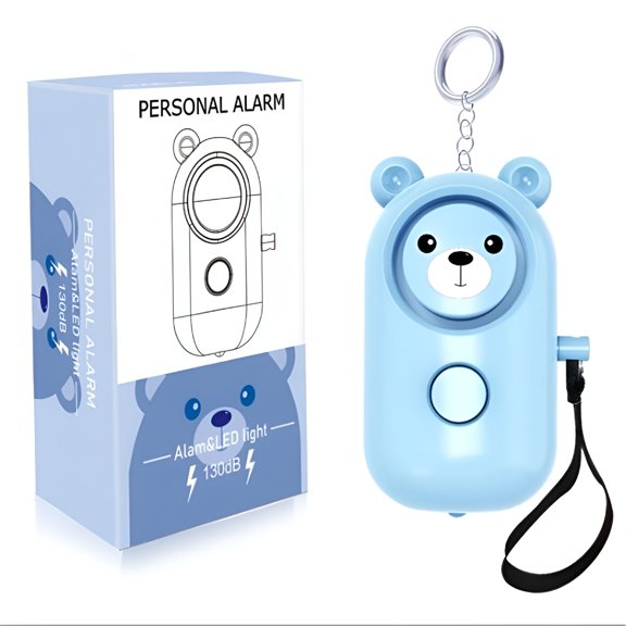 GJX 2026 New Personal Alarm Keychain-130Db Loud Self Defense Alarm with Led Light,Compact&Easy to Use for Women,Men,Kids,Children,& Elderly for Home,Travel,Office,Night Blue