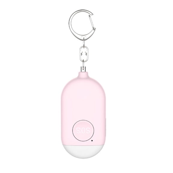 GJX 2026 New Personal Alarm Personal Protection Safety Device with Led Light Usb Rechargeable Personal Alarms for Women Girls and Elderly People for Walking Travel Camping Pink