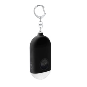 GJX 2026 New Personal Alarm for Walking Jogging Travel Personal Protection Safety Device with Led Light Usb Rechargeable Personal Alarms for Women Girls and Elderly People Black