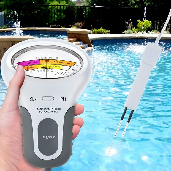 GJX 2026 New Ph and Chlorine Levels Digital Tester for Swimming Pool and Spa,Ideal for Routine Monitoring for Swimming Pools,Hot Tubs,Spa Maintenance