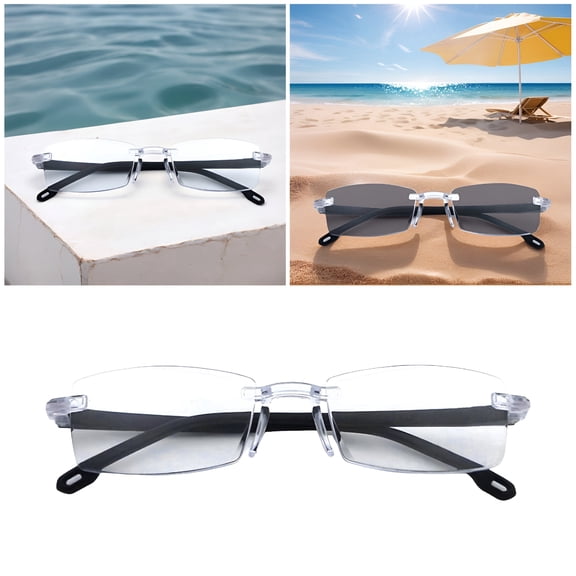 GJX 2026 New Photochromic Progressive Multifocus Computer Reading Glasses,Spring Hinge Transition Uv Sunglasses,Anti Glare Sun Reader,Anti Blue Light Glasses