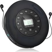 GJX 2026 New Portable Cd Player with Bluetooth,Cd Player Portable with Stereo Speakers,Anti-Skip Cd Walkman for Car with Headphones,Personal Compact Cd Player with Lcd Display/Aux Output for Travel