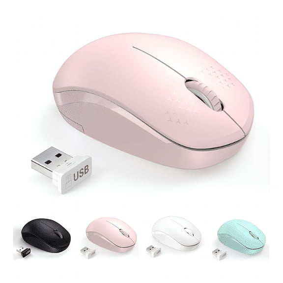 GJX 2026 New Portable Mobile Mouse,2.4Ghz Wireless Optical Mouse Silent-Click Mice for Laptop,Computer,Pc for Home,Office,Travel,Study,Work,Gaming