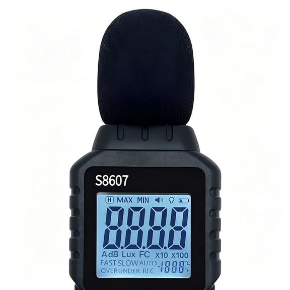 GJX 2026 New Professional Noise Meter,Digital Sound Level Meter,30-130Db Max/Min Noise Measurement Digital Noise Measurement Decibel Meter for Office