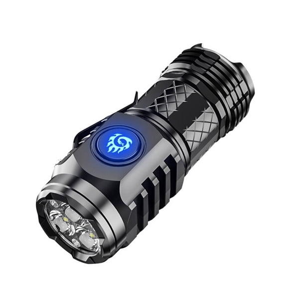GJX 2026 New Rechargeable Flashlights Rechargeable Design Flash Light High Lumens Eco-Friendly Charging Rechargeable Flashlight Black