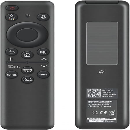 GJX 2026 New Rechargeable Solar Remote for Tv,For //2023/2022/2021 Remote Control for Smart Tv with Voice Control. Solar and Usb-C Rechargeable. 2-Year Warranty