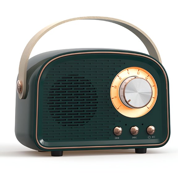 GJX 2026 New Retro Bluetooth Speaker,Wireless Vintage Speaker,Portable Bluetooth Speaker Supports Tws Pairing/U-Disk/Tf Card/Aux for Home,Travel,And Outdoor-Dark Green