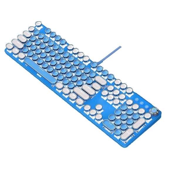 GJX 2026 New Retro Keyboard Low Profile Design Mechanical Gaming Keyboard Gaming Mode Custom Lighting Effects for Gaming Office Vintage Steampunk Keyboard Style 3