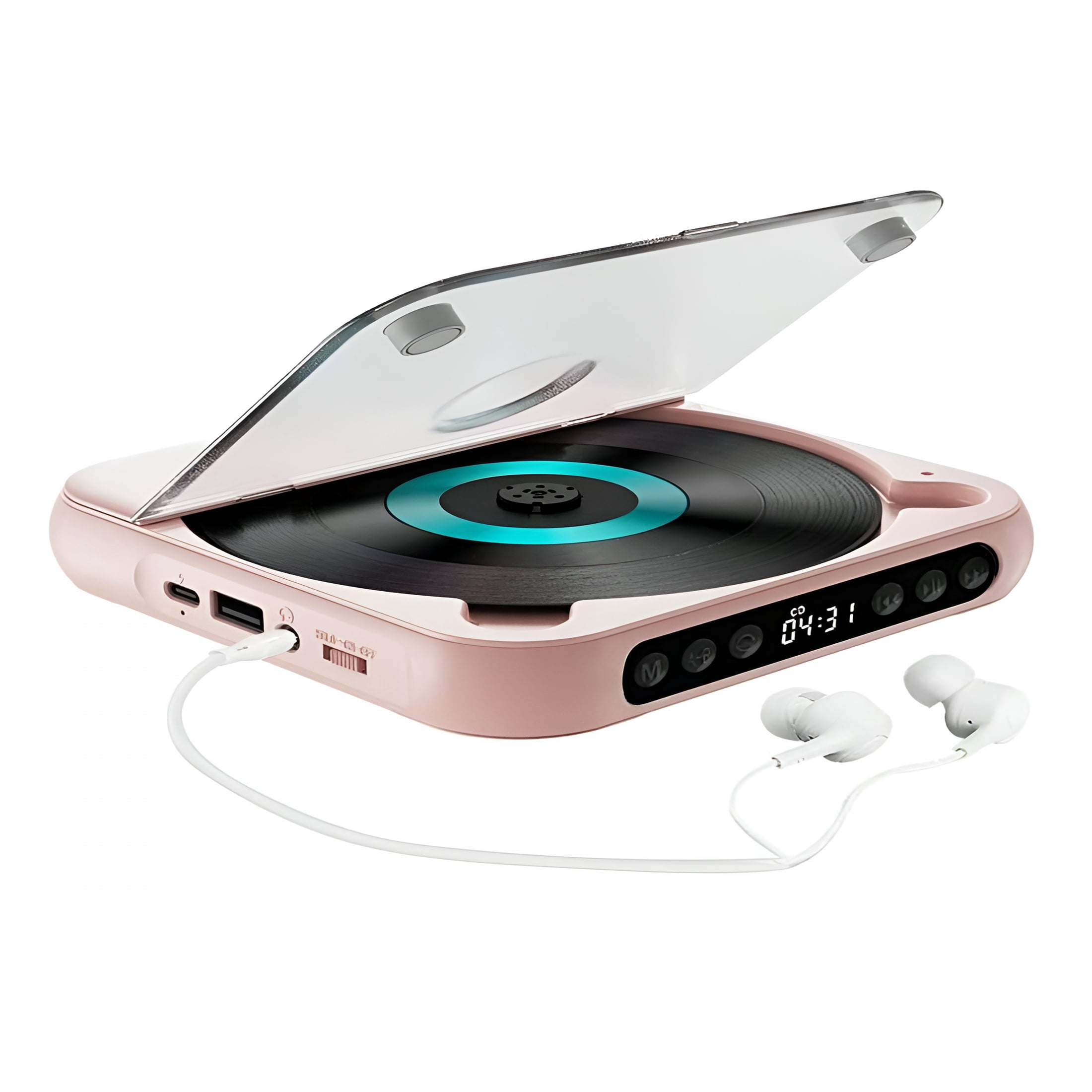 GJX 2026 New Retro Wireless Cd Player with Bluetooth Speaker | Portable Rechargeable Boombox for Car,Travel and Home | Anti-Shock,Play Cds/Usb/Sd/Fm Radio,Long Battery Life