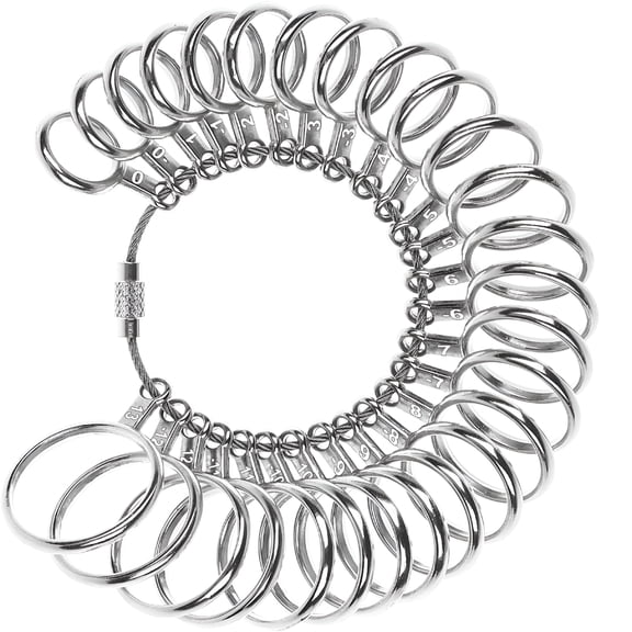 GJX 2026 New Ring Sizer - Finger Gauges Measuring Ring Tool 27 Pcs Size 1-13 with Half Size for Ring Fitting, Jewelry Making, Resizing, Ring Adjustments, Personal Use