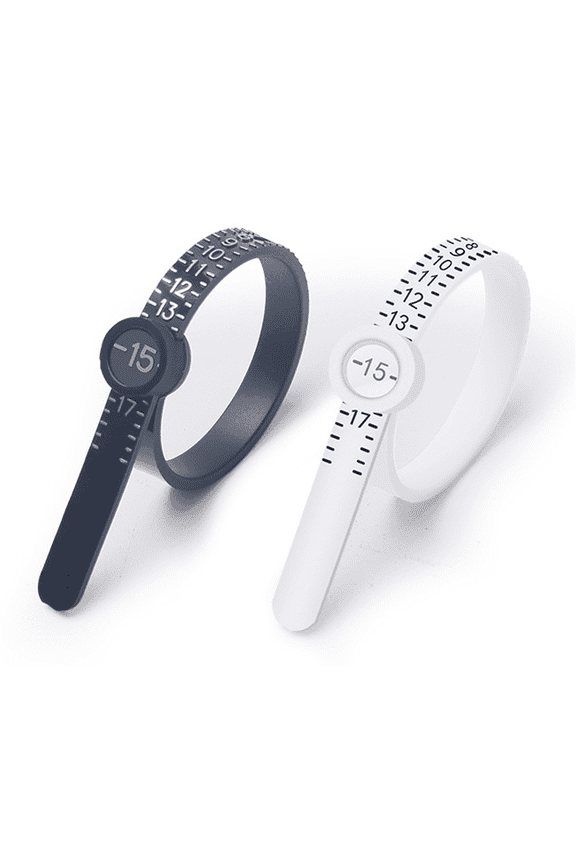 Ring Sizer,Portable Design Ring Sizer Measuring Tool,Ring Sizers for Measuring Accurate Sizing Ring Sizers,1Pc Black,1Pc White