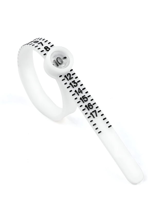 2026 New Rings Size Measuring Tools Black and White Reusable Finger Size Meter Measuring Tools with Magnifier for Jewelry Size Precise Jewelry Measurement Device