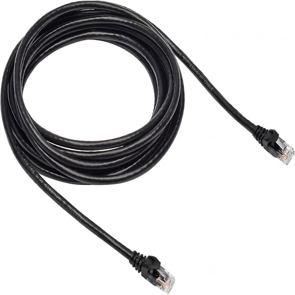 GJX 2026 New Rj45 Cat 6 Ethernet Patch Cable,10Gbps High-Speed Cable,250Mhz,Snagless,15 Foot,Black,For Home Networking,Gaming,Office Use,Internet Connection,Data Transfer