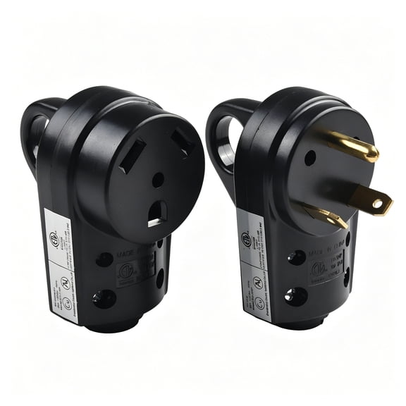 GJX 2026 New Rv 30 Amp Receptacle Plug Male&Female Power Cord End Replacement Electrical 125V for Rvs,Campers,Outdoor,Travel,Electrical Connections,Vehicles