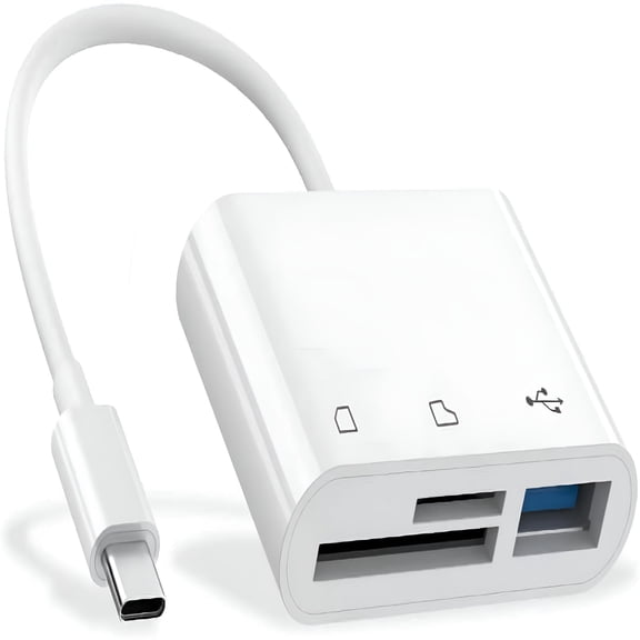 GJX 2026 New Sd Tf Memory Card Reader,3-In-1 Usb Camera Card Reader Adapter,Compatible with ,Macbook,And More Devices