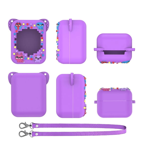 GJX 2026 New Silicone Protective Case Silicone Case Virtual Electronic Pet for Home Travel Office Shockproof Protection Dream Machine Case Purple