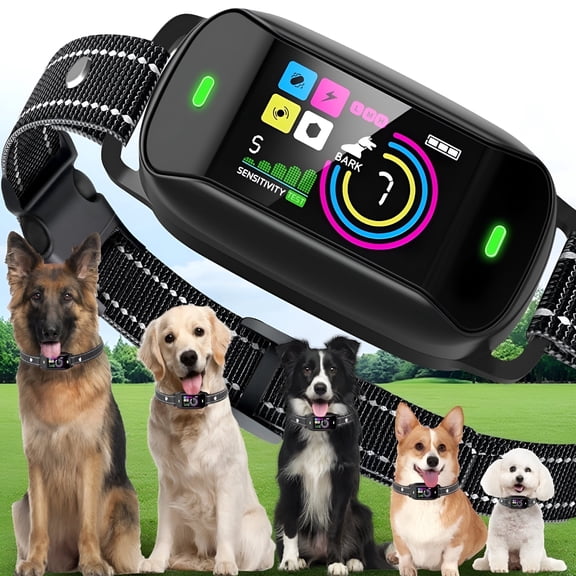 GJX 2026 New Smart Dog Bark Collar  4 Training Modes, Ai-Powered Bark Detection, Waterproof and Humane Design for All Dogs (8-120+ Lbs)