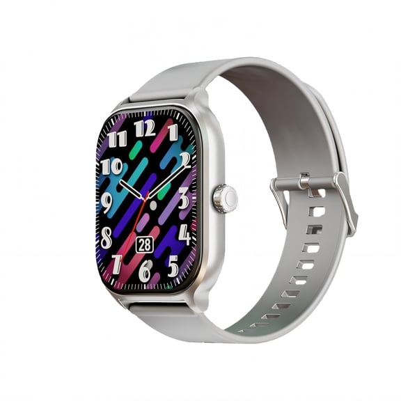GJX 2026 New Smart Watch for Iphone Compatible Multiple Contacts Fitness Watch Receive Notifications Sports Smartwatch Silver for Fitness Workouts Sports Travel Notifications