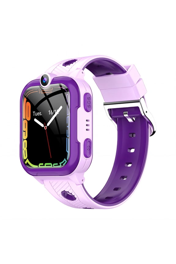 2026 New Smart Watch for Kids Location Error Kids Smart Watch Phone Calls Watches for Kids Purple 4G for Safety Tracking Communication School Travel