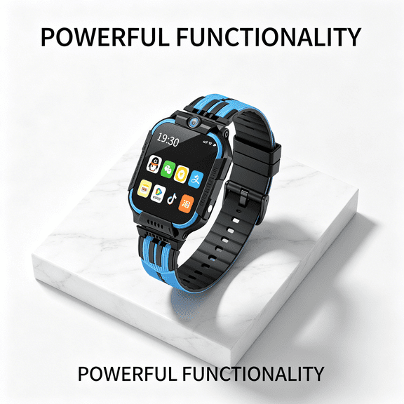 GJX 2026 New Smart Watch for Kids Calendar Kids Smart Watch Pedometer Watches for Kids Blue for Fitness Learning Tracking School Playtime