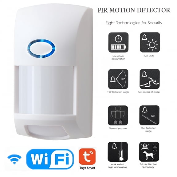 GJX 2026 New Smart Wifi Infrared Detector Pir Motion Sensor Security for Home, Office, Warehouse, Garage, Hallway, Outdoor Security, Smart Home Systems