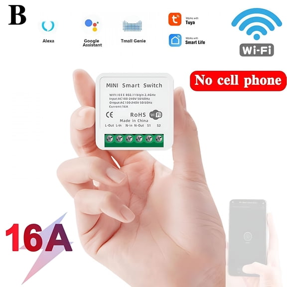 GJX 2026 New Smart Wifi Light Switch Remote Home App Voice Control Smart Dimmer Switch for Home,Office,Bedroom,Living Room,Kitchen Use