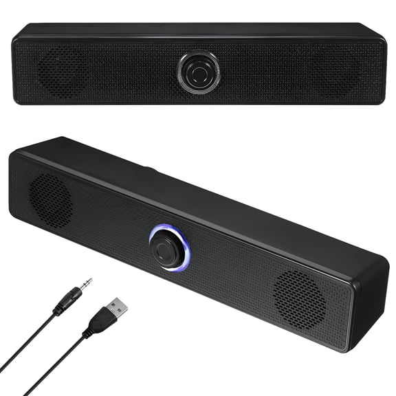 GJX 2026 New Sound Bar Speaker Computer Speaker Small Soundbar for Tablet Pc Phone Tv for Home Audio,Desktop Setups,Entertainment,Portable Sound Solutions