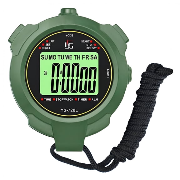 GJX 2026 New Sports Stopwatch Digital Handheld Sports Stopwatch Night Light for Sports Events, Training Sessions, Time Tracking, Night Workouts