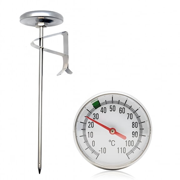GJX 2026 New Stainless Steel Cooking Thermometer for Food Meat Bbq Probe Water Milk Oil Temperature Meter Kitchen Tool with -10C to 110C Range 45Mm Dial