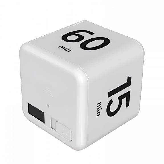 GJX 2026 New Study Timer Cube Timer Pomodoro Timer, Productivity Cube for Time Management and Countdown Settings with Gravity Sensor Flip Timer for Studying, Cooking, Exercise (15-20-30-60 Minutes)