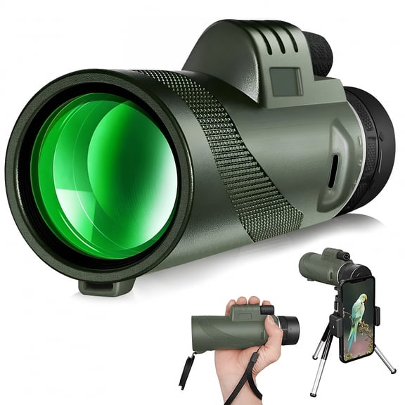 GJX 2026 New Super High Power 80X100 Portable Waterproof Monocular Telescope for Hiking,Birdwatching,Camping,Outdoor Sports,Travel,Wildlife Observation