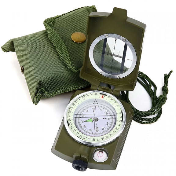 GJX 2026 New Survival Compass, Military Compass Hiking, Orientee Lensatic Compass, Waterproof Navigation Compasses, Survival Emergency Luminous Sighting Compass
