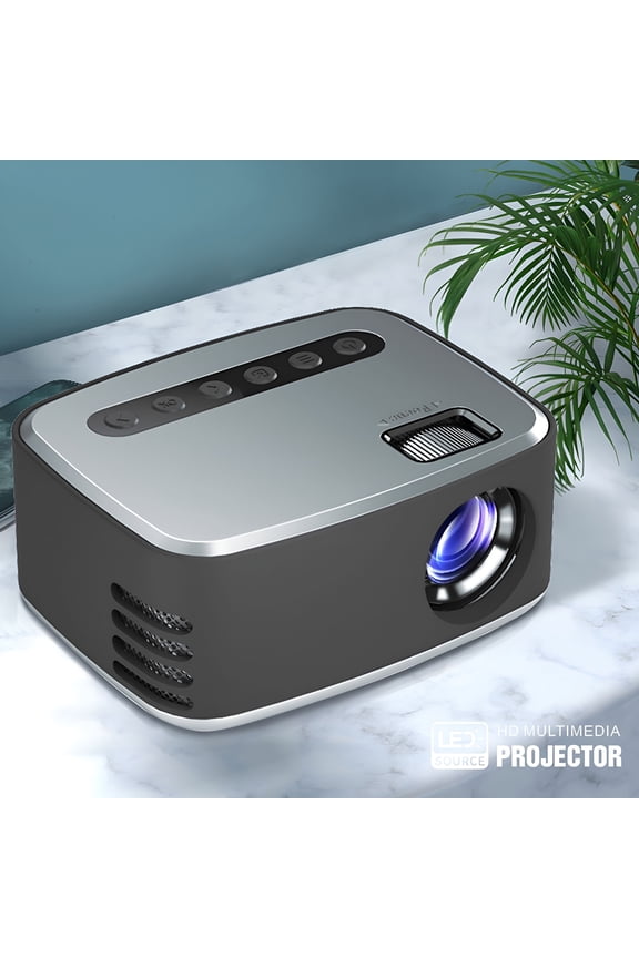 2026 New T20 Mini Portable Pocket Home Cinema 1080P Led Home Media Video Player Movie Projector-Projector 3D Hd 1080P Led Cinema Av Usb Silver