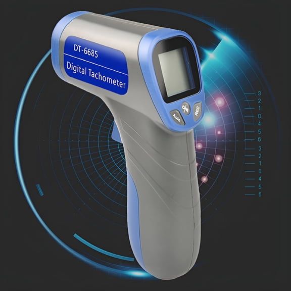 GJX 2026 New Tachometer Noncontact Digital Speed Sensor Measuring Up to 99999 Rpm Featuring Maximum and Minimum Value Recording for Automotive,Engines,Machinery,Testing,Diagnostics