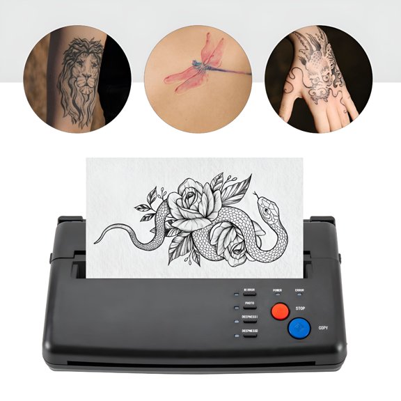GJX 2026 New Tattoo Transfer Stencil Copy Machine Stencil Thermal Copier Printer for A4 Paper for Tattoo Artists,Design Transfer,Professional Studios,Custom Tattoo Designs,Artwork Reproduction