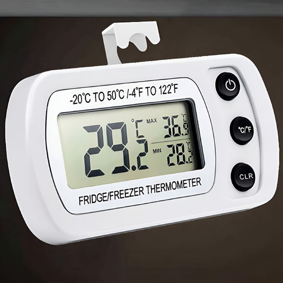 GJX 2026 New Temperature Electronic Thermometer Freezer Thermometer 8.70X6.10X2.50Cm White, for Fridge, Freezer, Kitchen, Home, Laboratory, Temperature Monitoring.