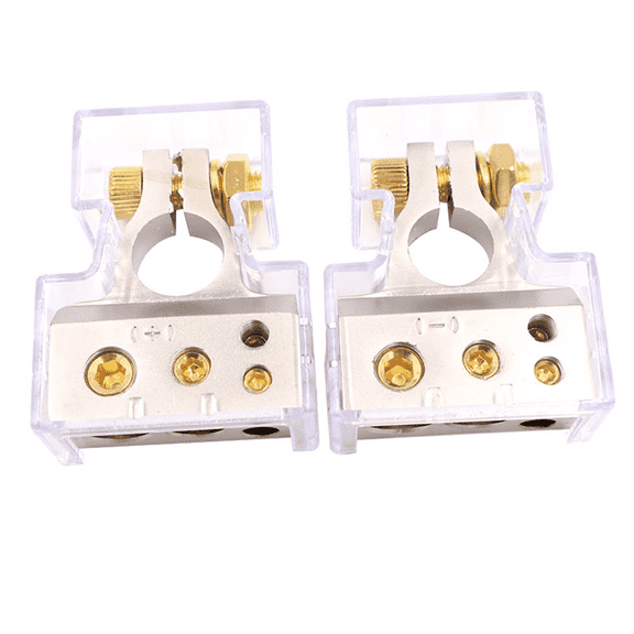 GJX 2026 New Terminals Essential for Customizations Battery Terminals Secure and Stable Connection Battery Terminal Connectors Silver for Cars Trucks Motorcycles Boats Rvs Custom Battery Setups