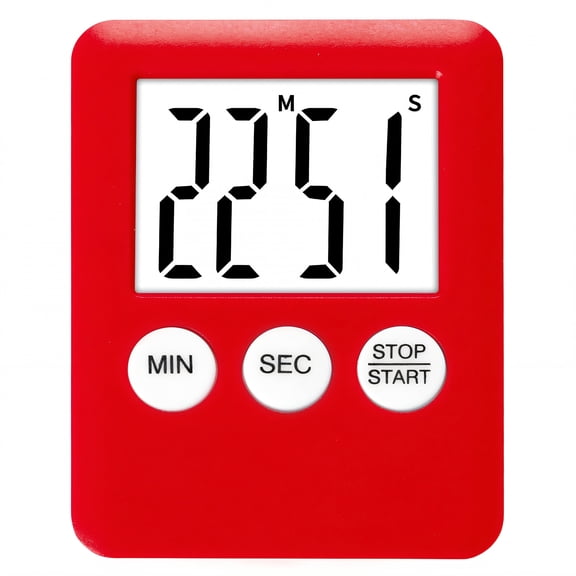 GJX 2026 New Timer 99 Minute Timer Shot Timer Silent Alerts Easy Operation for All Ages Classroom Timer Red for Classroom Study Cooking Time Management Kids Activities