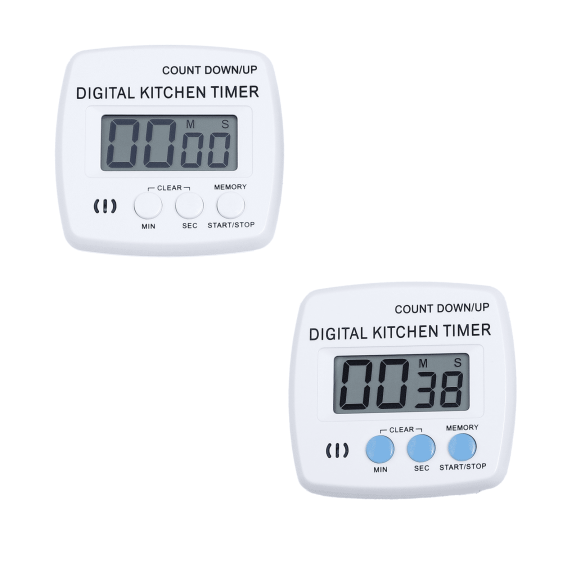 GJX 2026 New Timer Countdown and Stopwatch Modes Visual Timer Classic Design with Loud Alarm Time Timer for Cooking Exercise Study Blue