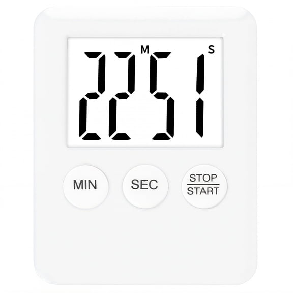 GJX 2026 New Timer Long Timer Range Shot Timer Silent Reminder Mode Compact Magnetic Design Outdoor Timer White for Outdoor Activities Sports Workouts Cooking Time Management