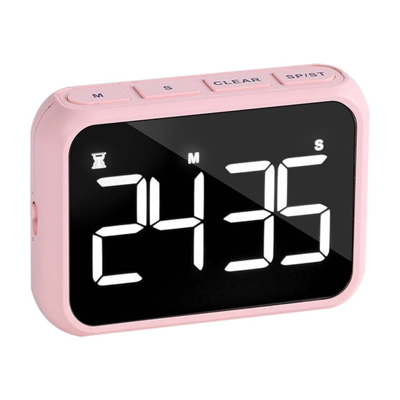 GJX 2026 New Timer Minimalist Large Screen Design Timers Multiple Mounting Options Shot Timer for Study Workout Pink